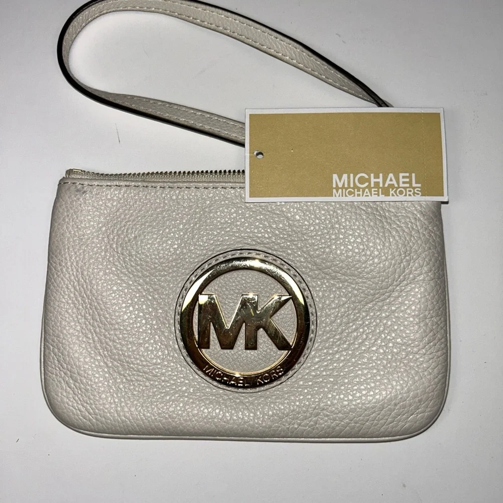 Michael Kors Cream Zip wrist Wallet